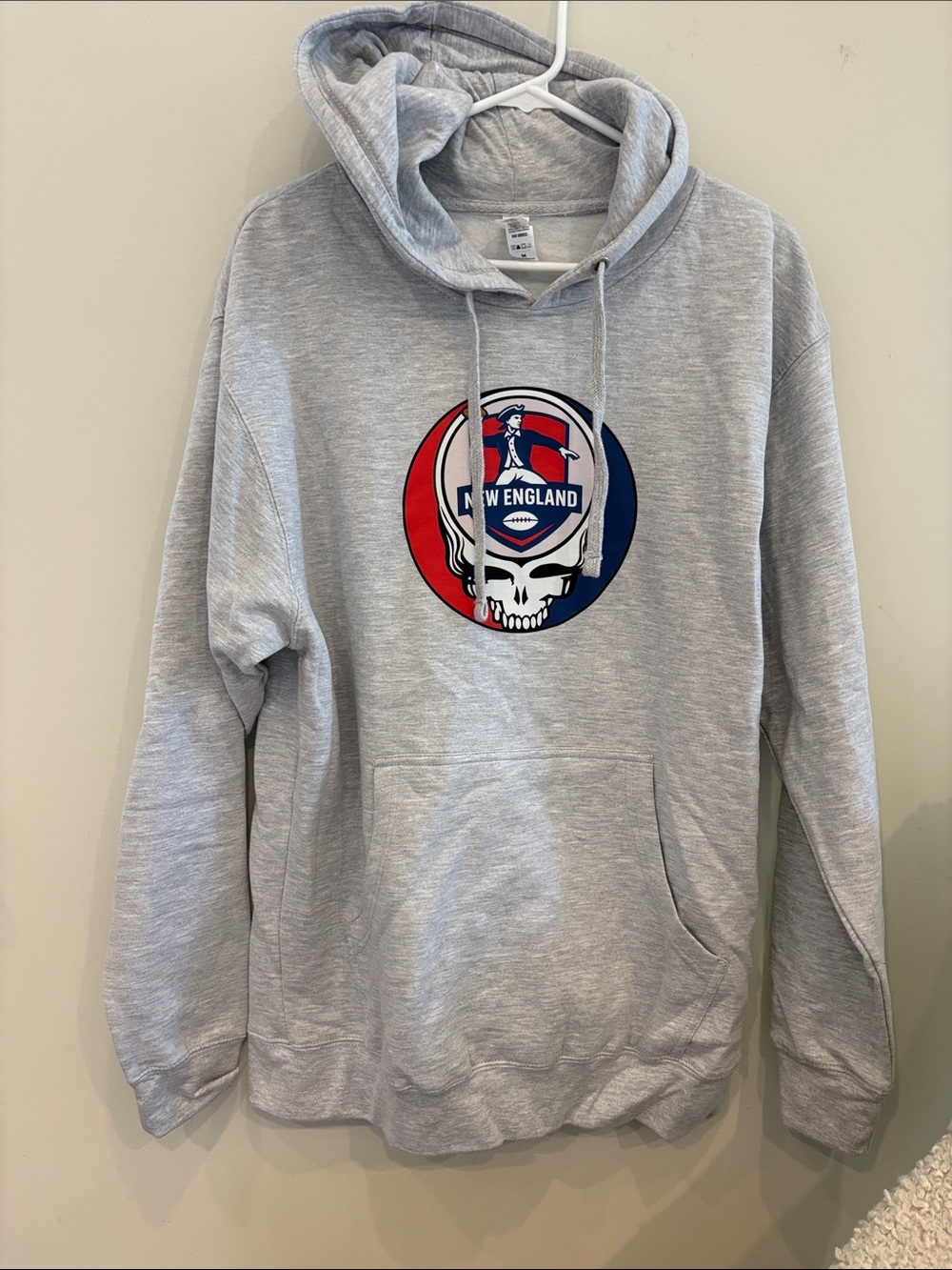 Grey Pullover Hoodie with Team Logo - NWOT